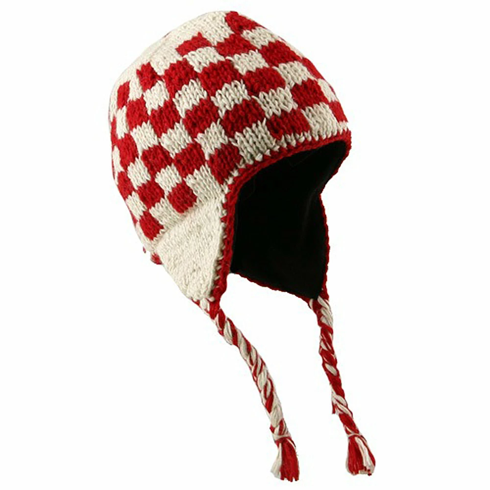 Rasta World Checker Jacquard Beanie - Image 2