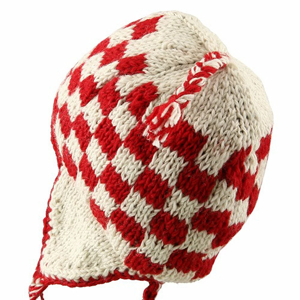 Rasta World Checker Jacquard Beanie - Image 3