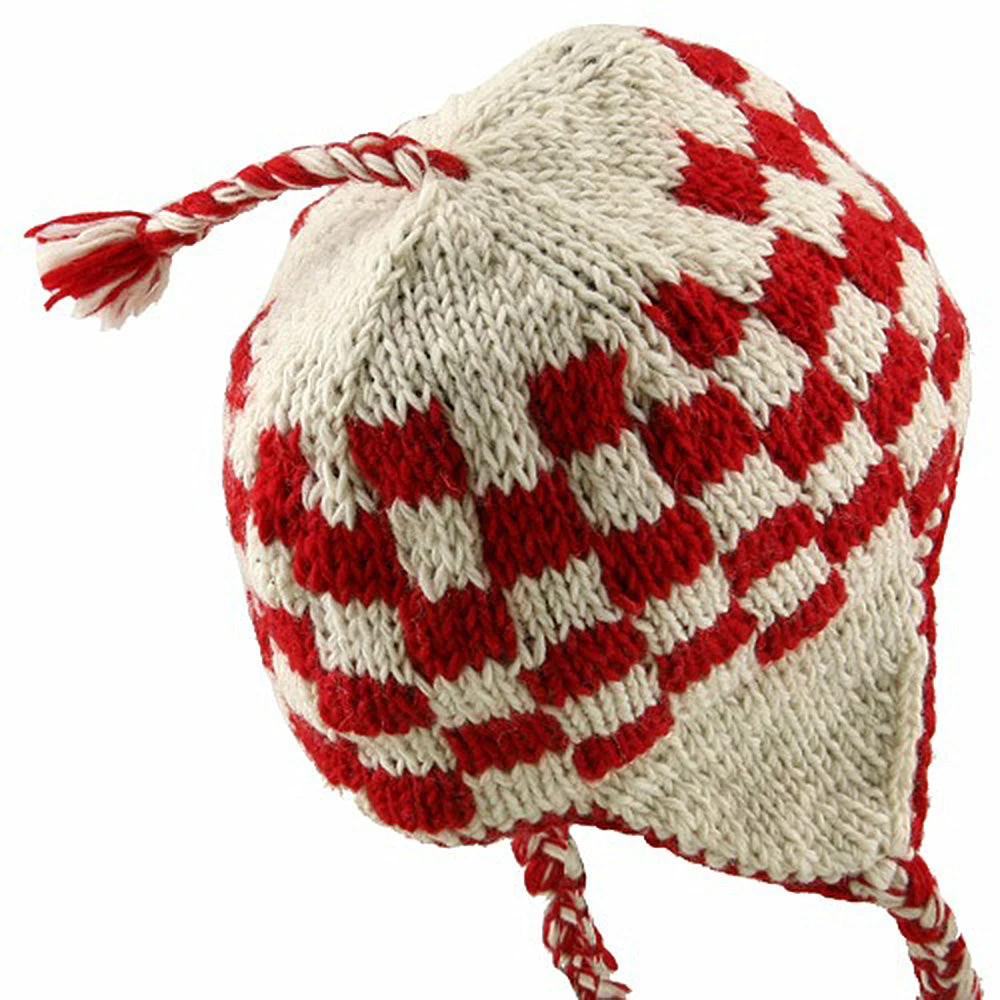 Rasta World Checker Jacquard Beanie - Image 4