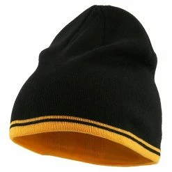 Outdoor Acrylic Cotton Striped Knit Beanie