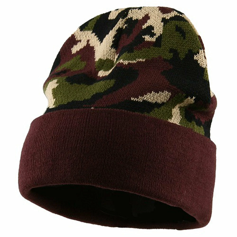 Cameo Camo Cuff Knit Cap