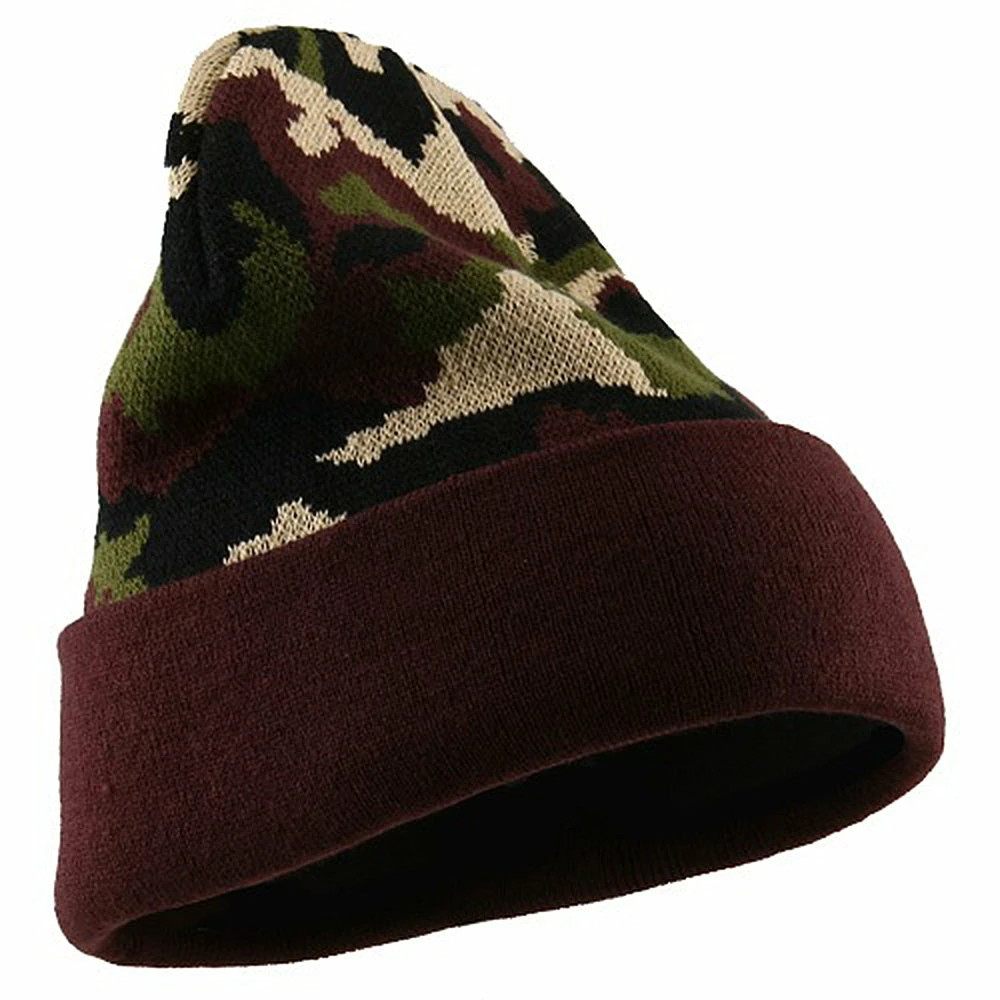 Cameo Camo Cuff Knit Cap - Image 2