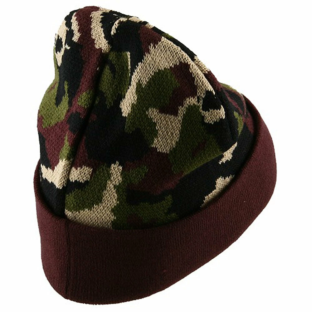 Cameo Camo Cuff Knit Cap - Image 4