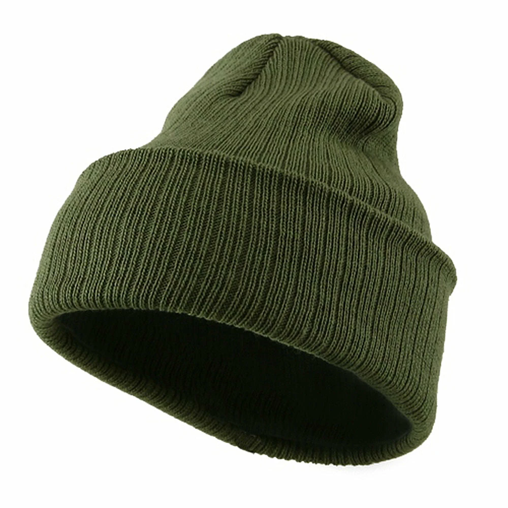 Artex Acrylic Ribbed Cuff Beanie - Image 6