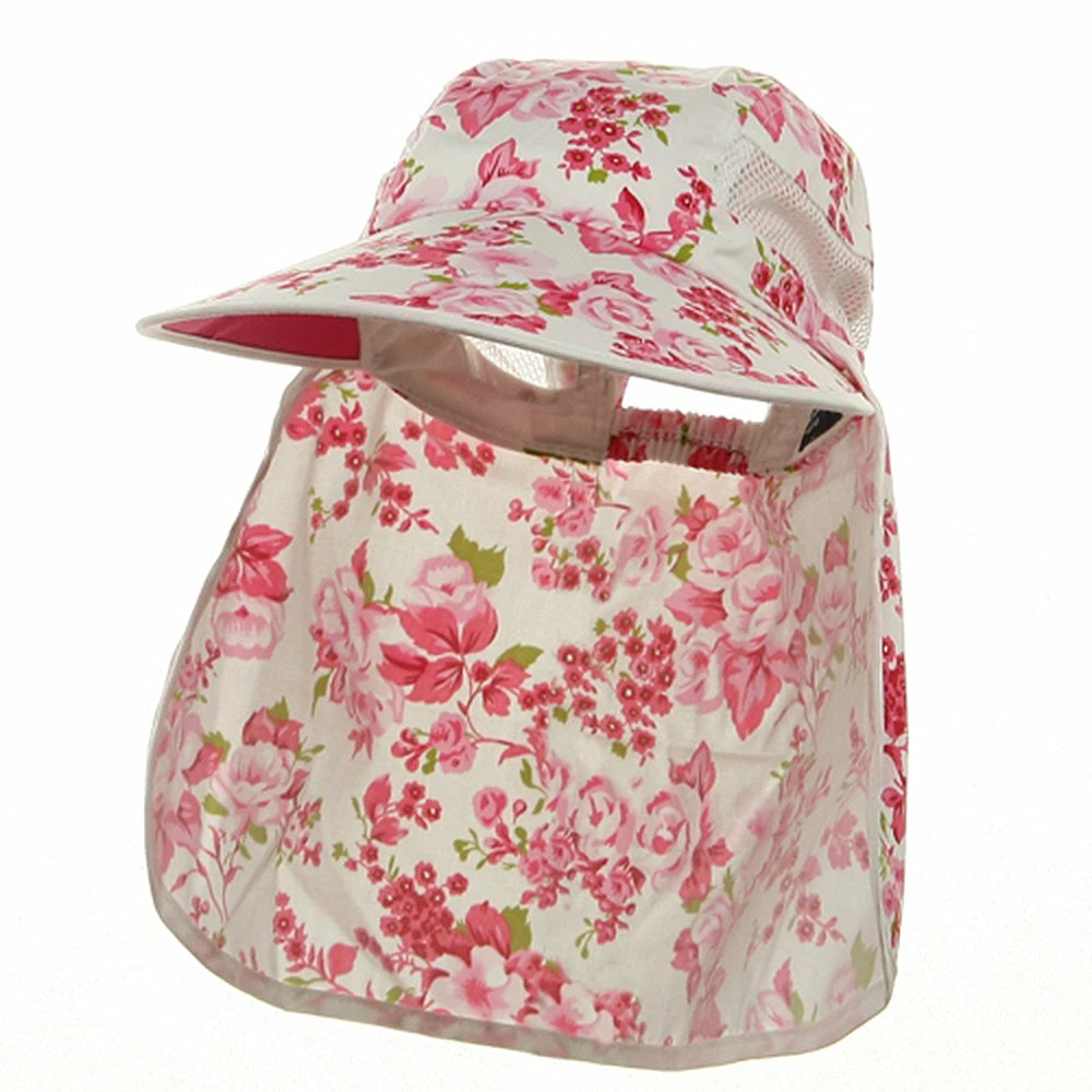 MG Ladies Wide Brim Detachable Flap Cap - Image 6