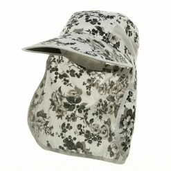 MG Ladies Wide Brim Detachable Flap Cap