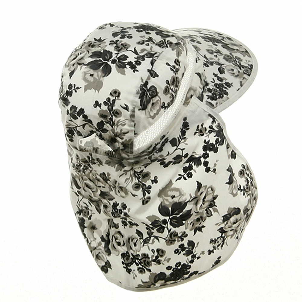MG Ladies Wide Brim Detachable Flap Cap - Image 3