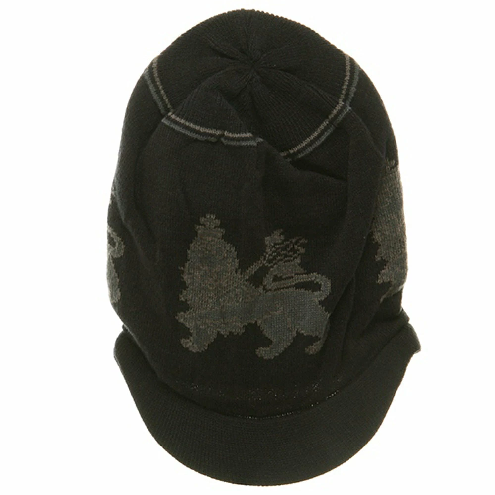 Rasta World Regular Lion Rasta Beanie Visor Hat - Image 9