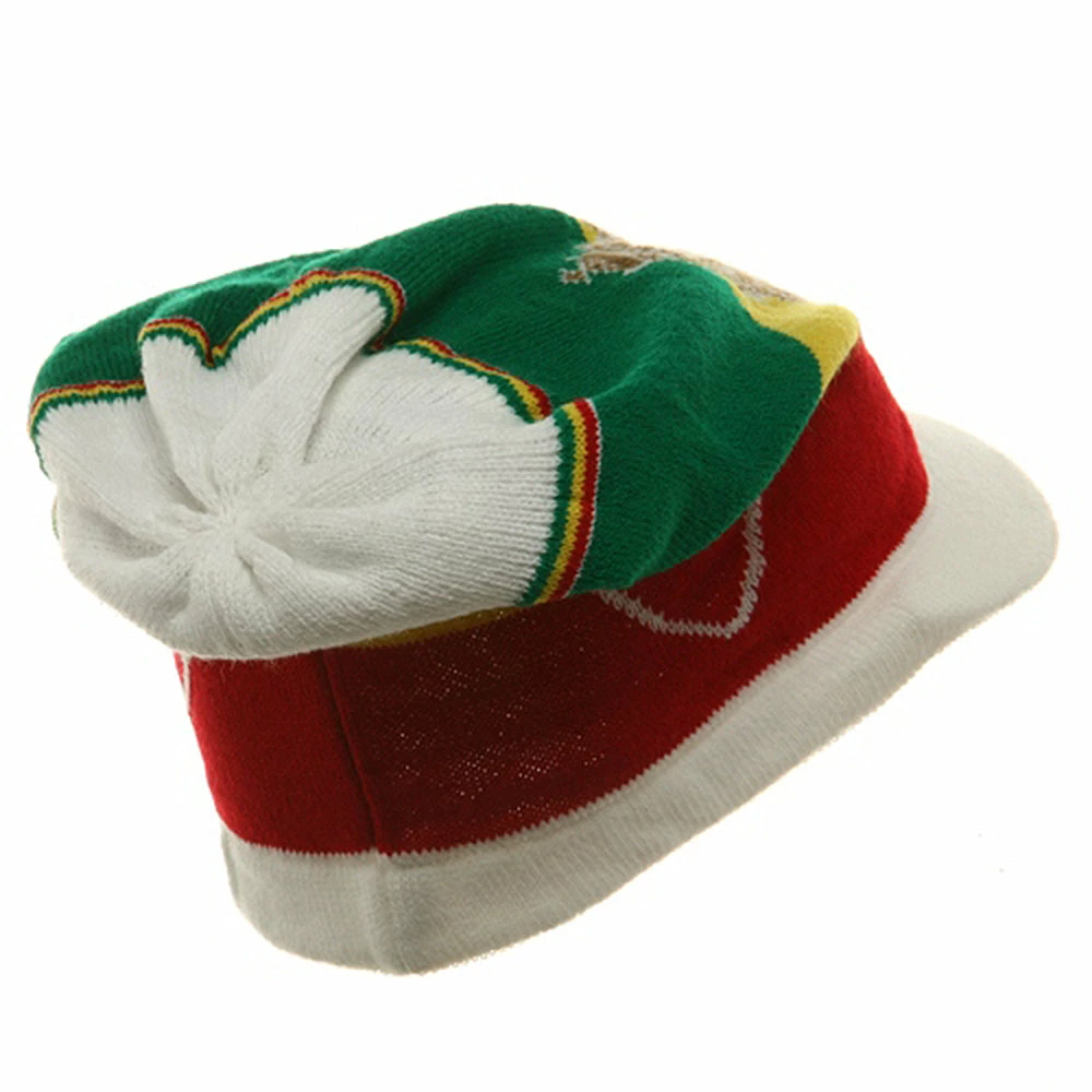 Rasta World Regular Lion Rasta Beanie Visor Hat - Image 38
