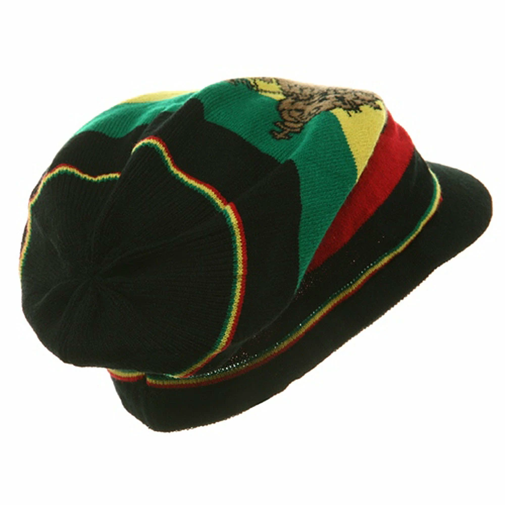 Rasta World Regular Lion Rasta Beanie Visor Hat - Image 23