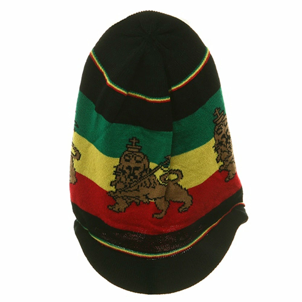 Rasta World Regular Lion Rasta Beanie Visor Hat - Image 24