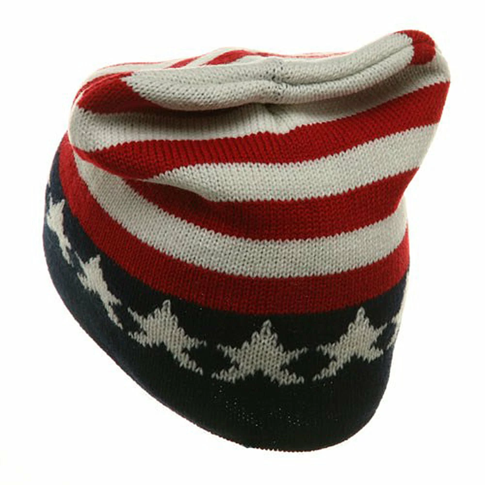 MG Printed Beanie USA Flag - Image 2