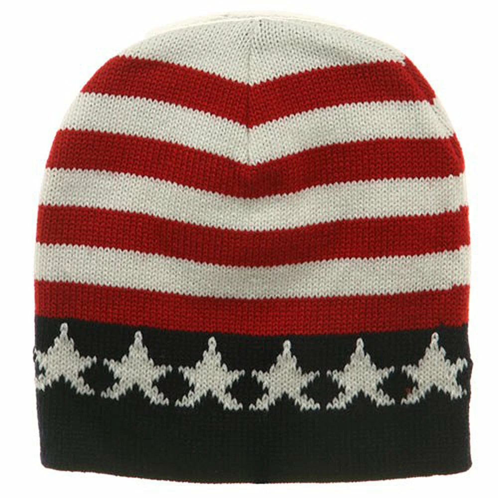 MG Printed Beanie USA Flag - Image 4