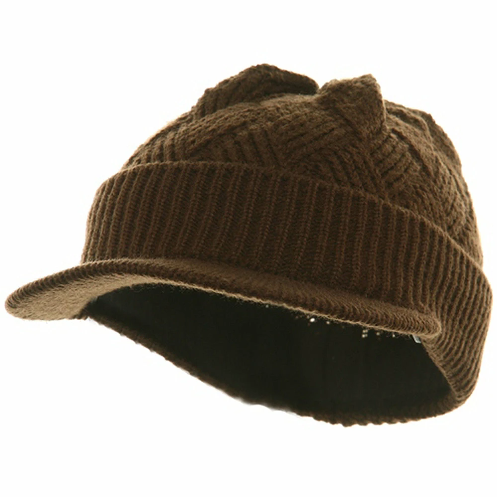 Rasta World Acrylic Plain Beanie Visor - Image 6