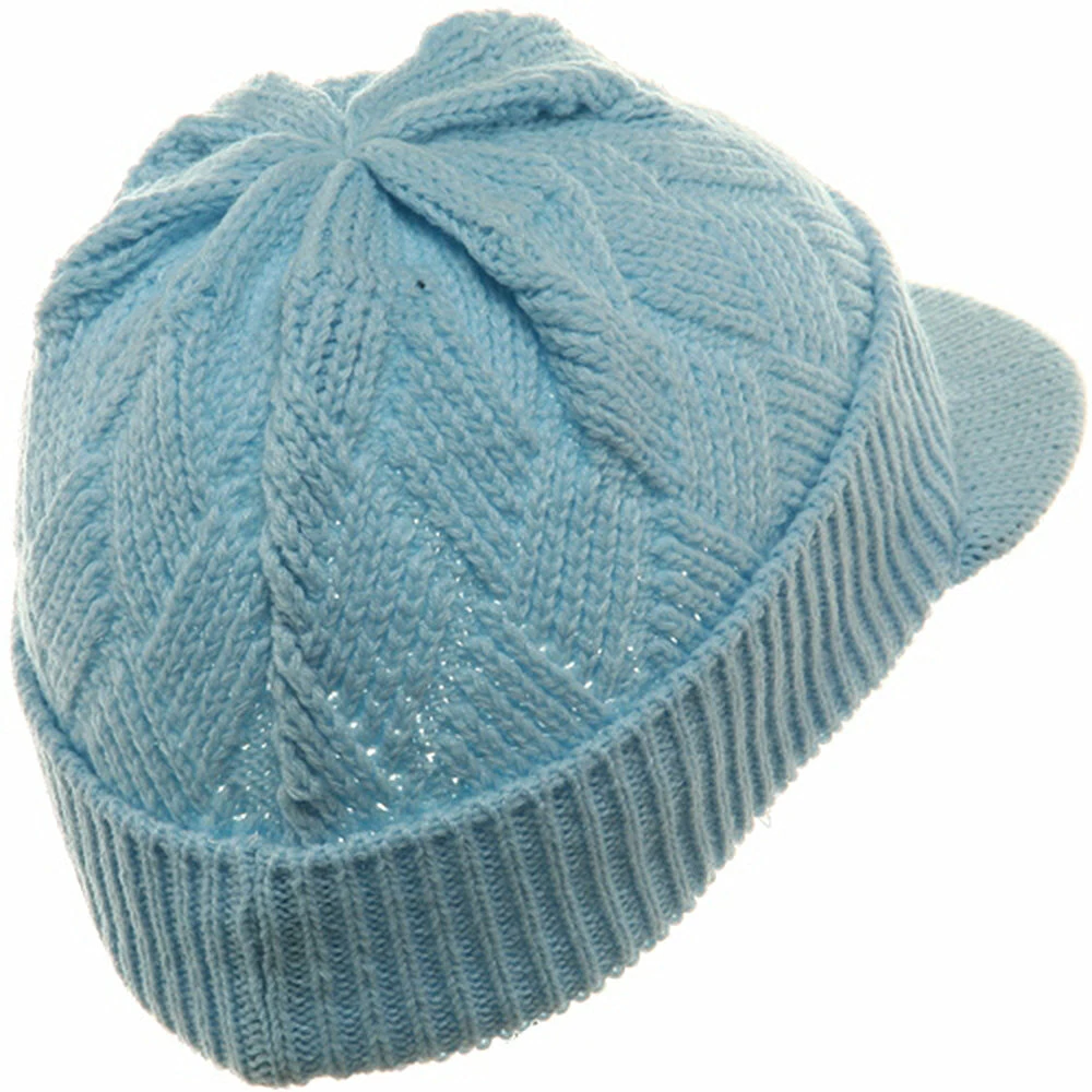 Rasta World Acrylic Plain Beanie Visor - Image 13