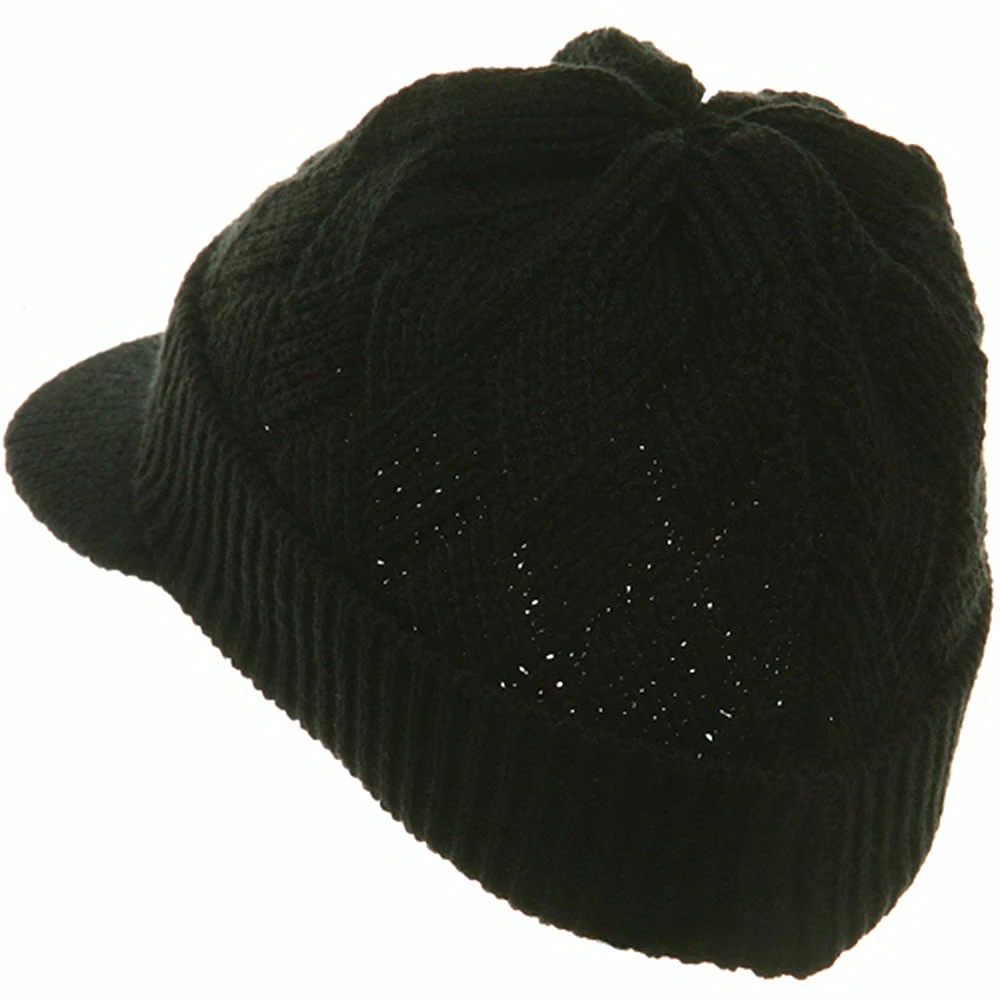 Rasta World Acrylic Plain Beanie Visor - Image 2