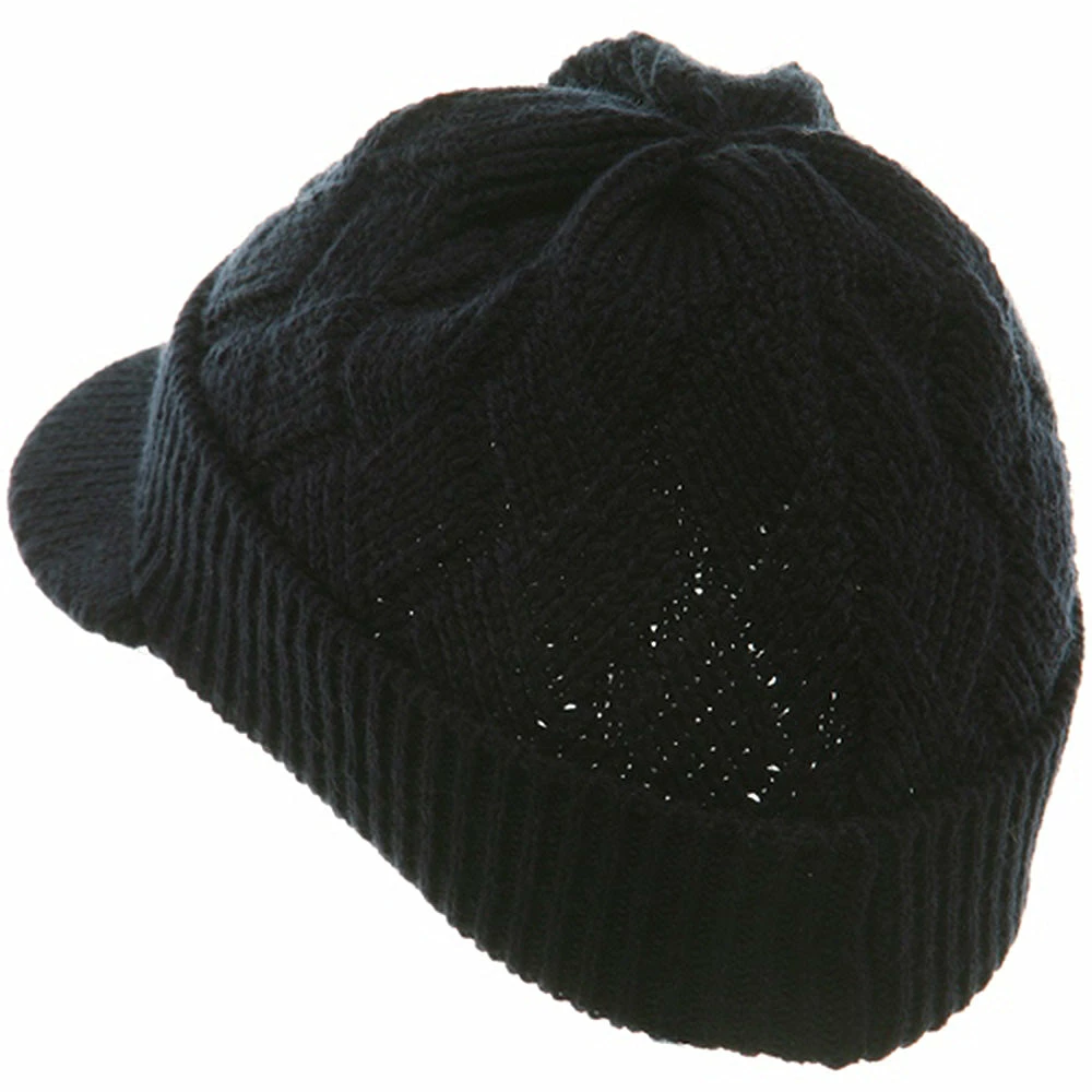 Rasta World Acrylic Plain Beanie Visor - Image 27