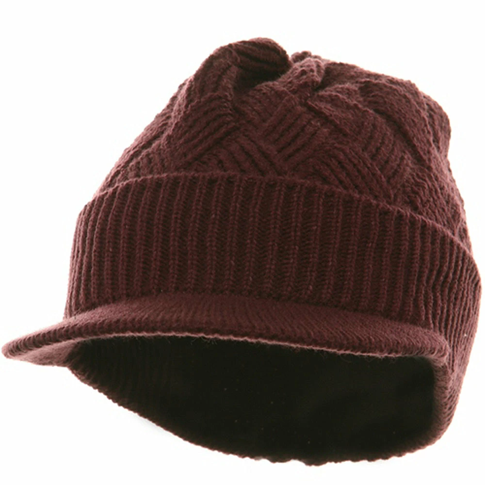 Rasta World Acrylic Plain Beanie Visor - Image 31