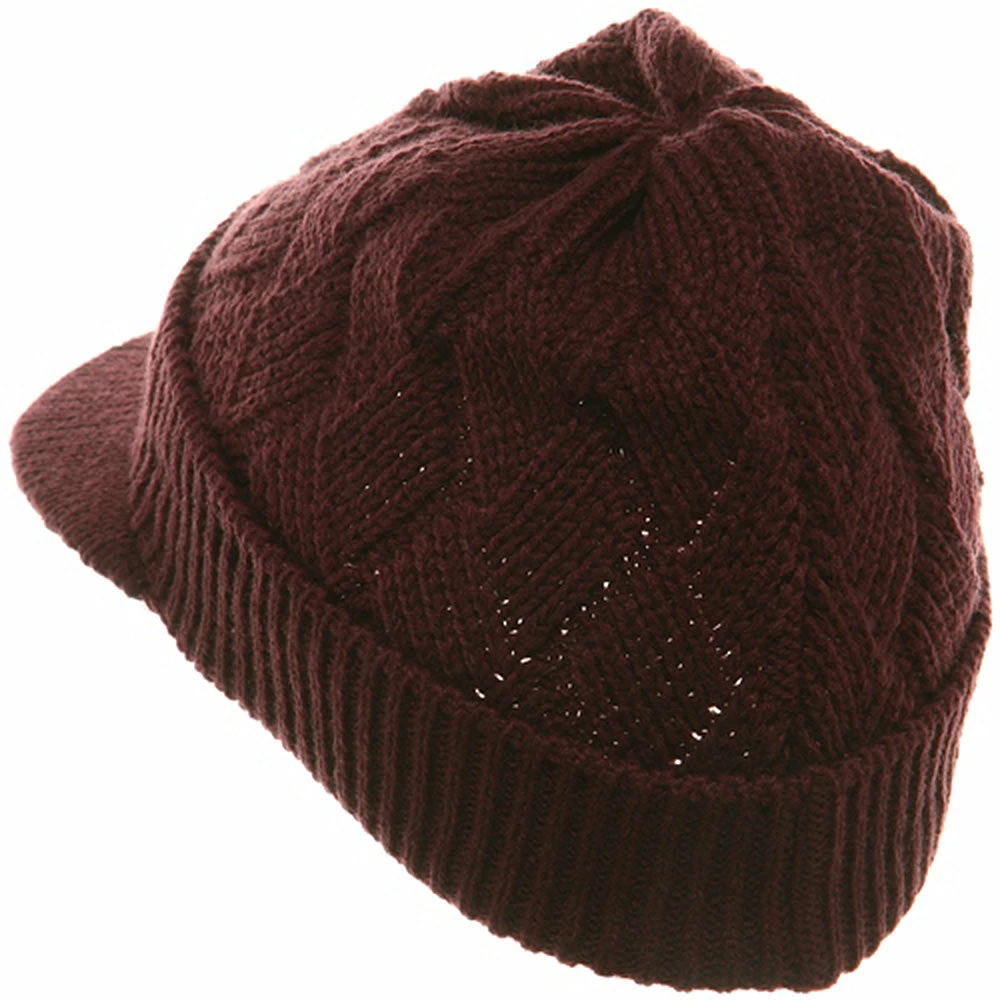 Rasta World Acrylic Plain Beanie Visor - Image 32