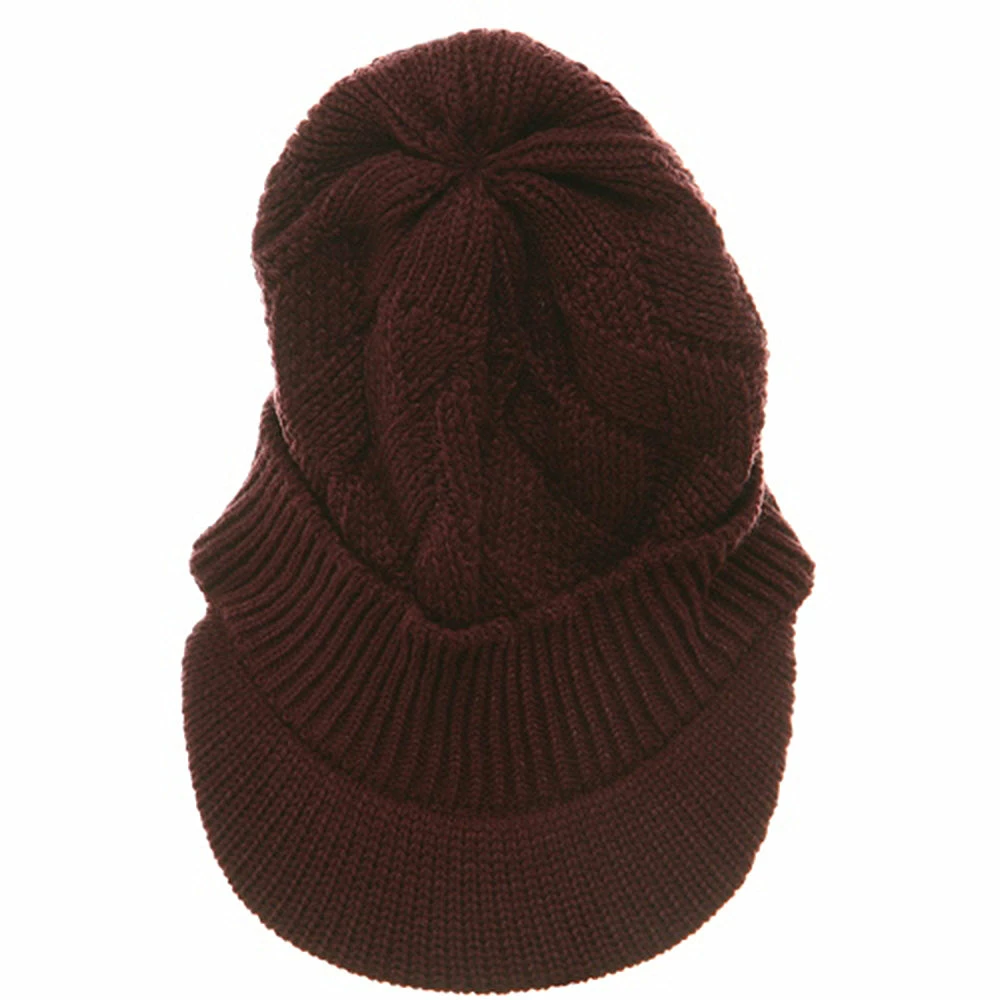 Rasta World Acrylic Plain Beanie Visor - Image 34