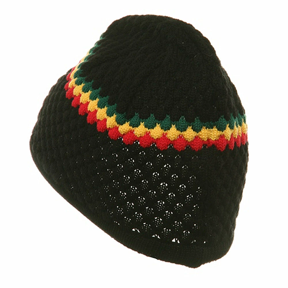 Rasta World Hand Crocheted Beanie (03) - Image 2