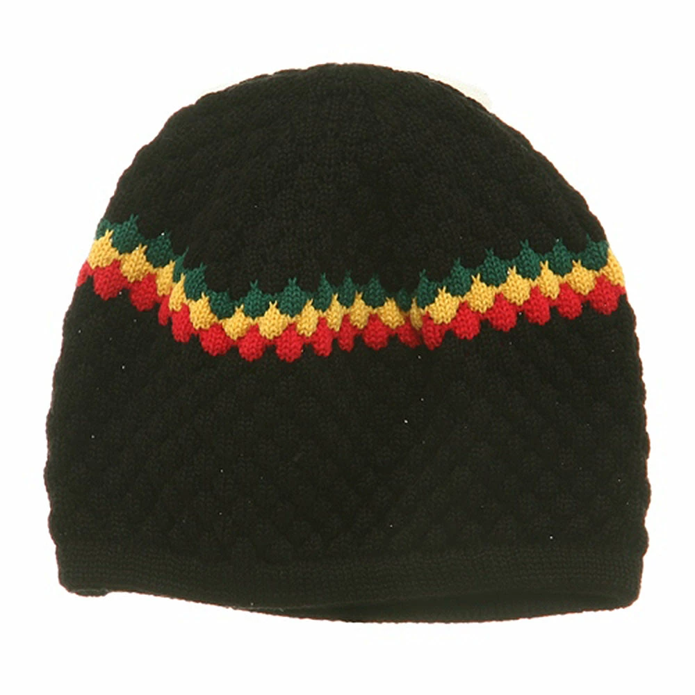 Rasta World Hand Crocheted Beanie (03) - Image 4