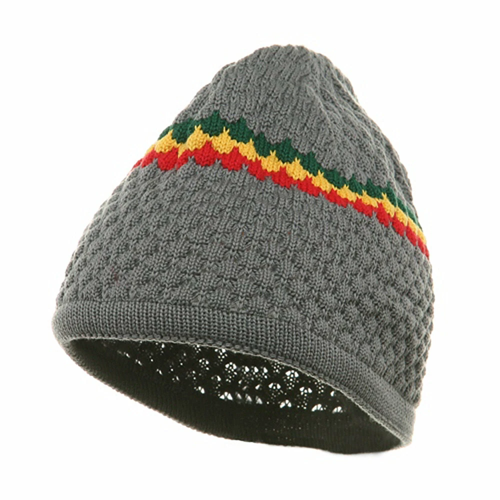 Rasta World Hand Crocheted Beanie (03) - Image 6