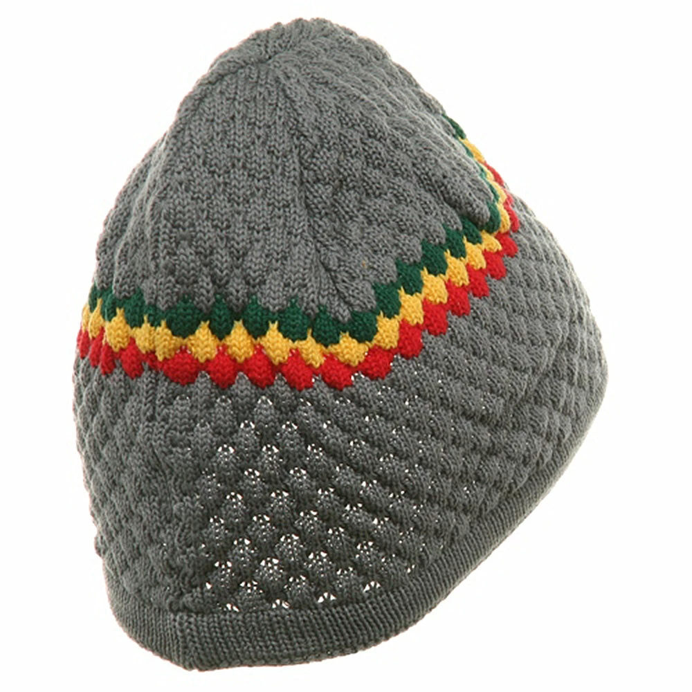 Rasta World Hand Crocheted Beanie (03) - Image 8