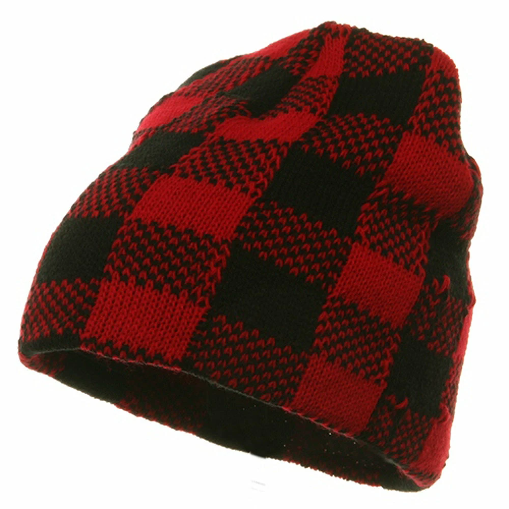 Artex Buffalo Plaid Short Beanie - Image 6