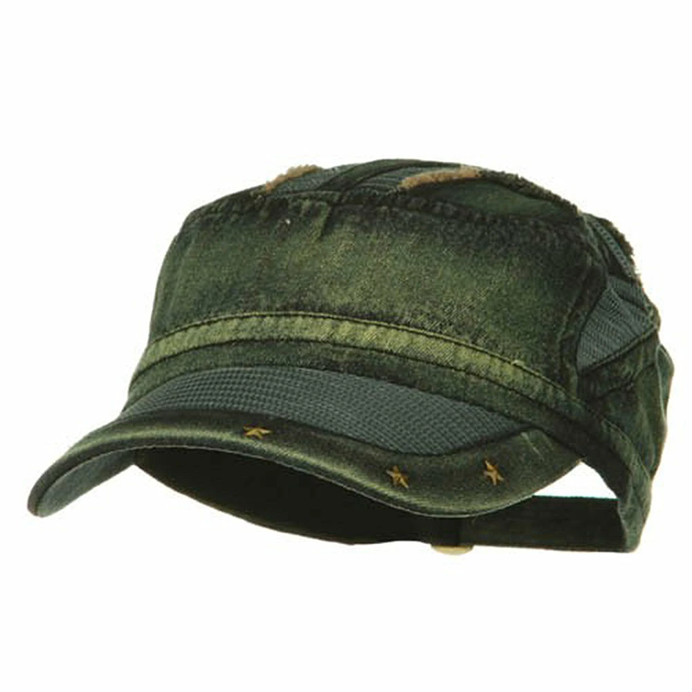 MG Heavy Washed Mesh Bill Army Cap