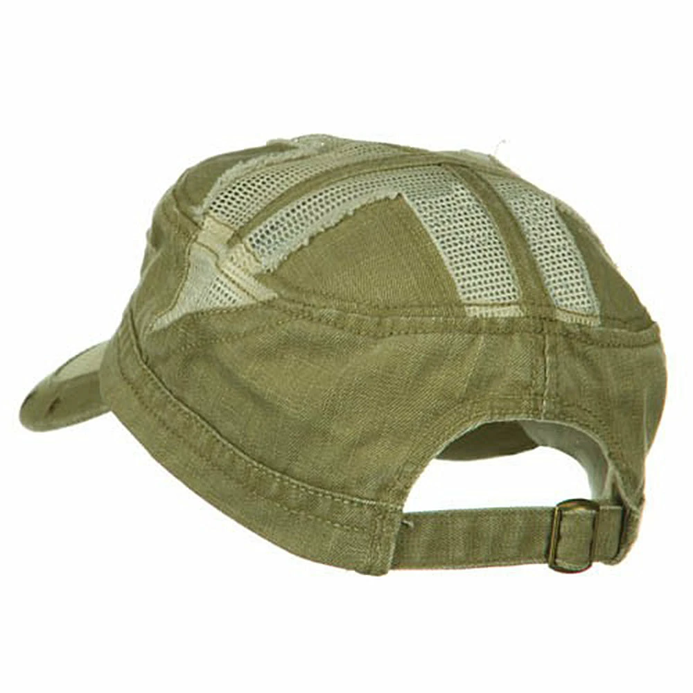 MG Heavy Washed Mesh Bill Army Cap - Image 7