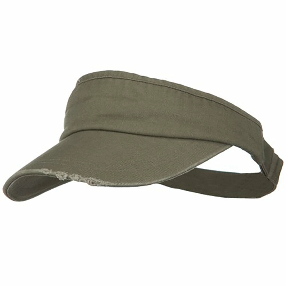 MG Normal Dyed Frayed Wide Bill Visor - Image 6