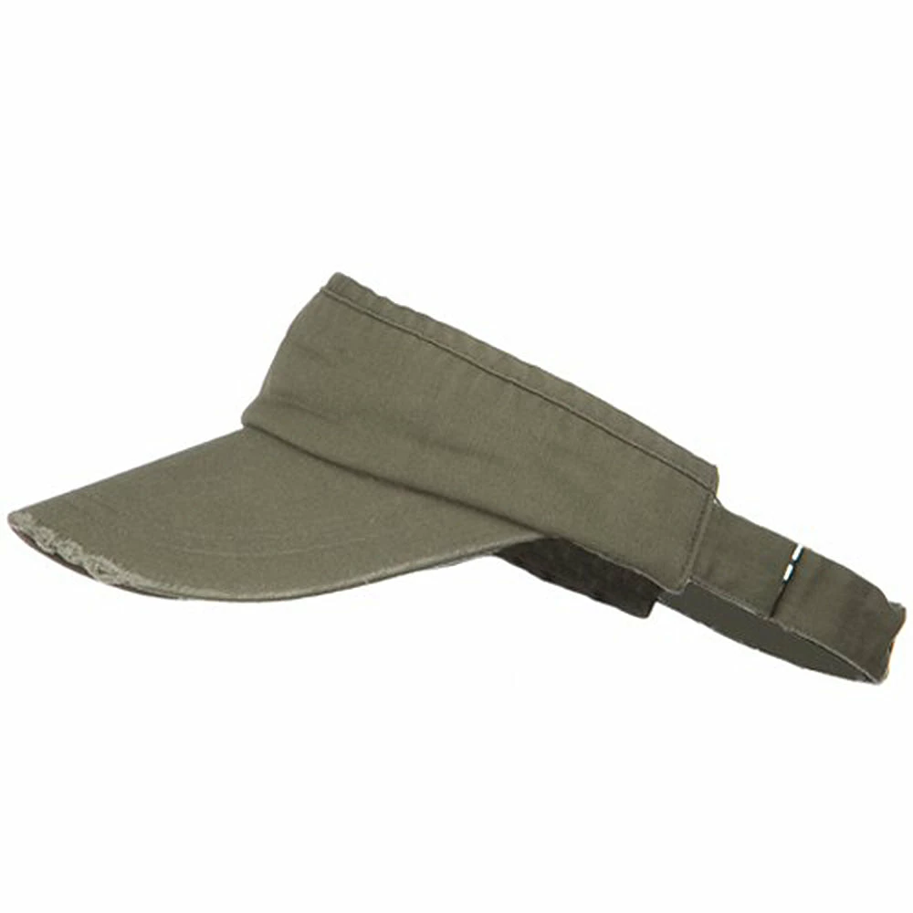 MG Normal Dyed Frayed Wide Bill Visor - Image 7