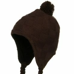 Something Special Solid Checker Design Knit Hat