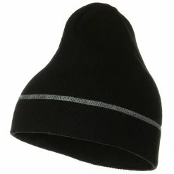 Broner Contrast Stitched Solid Beanie