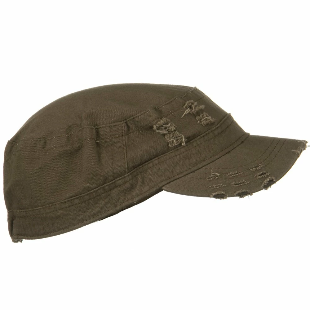 Hatiya Cotton Herringbone Army Cap - Image 25