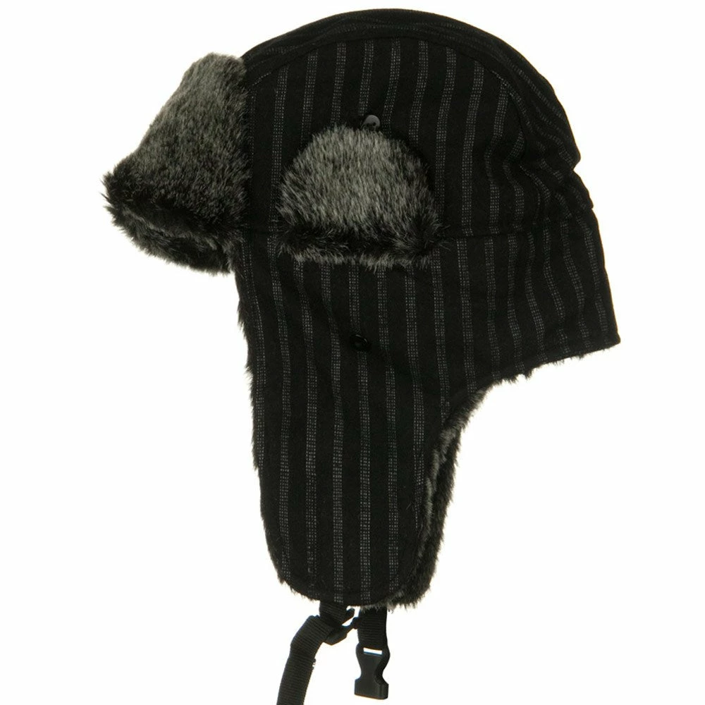 UBI/NYH Blended Polyester Pinstripe Trooper Hat - Image 5