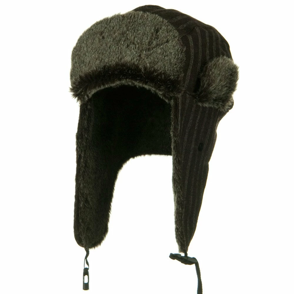 UBI/NYH Blended Polyester Pinstripe Trooper Hat - Image 6