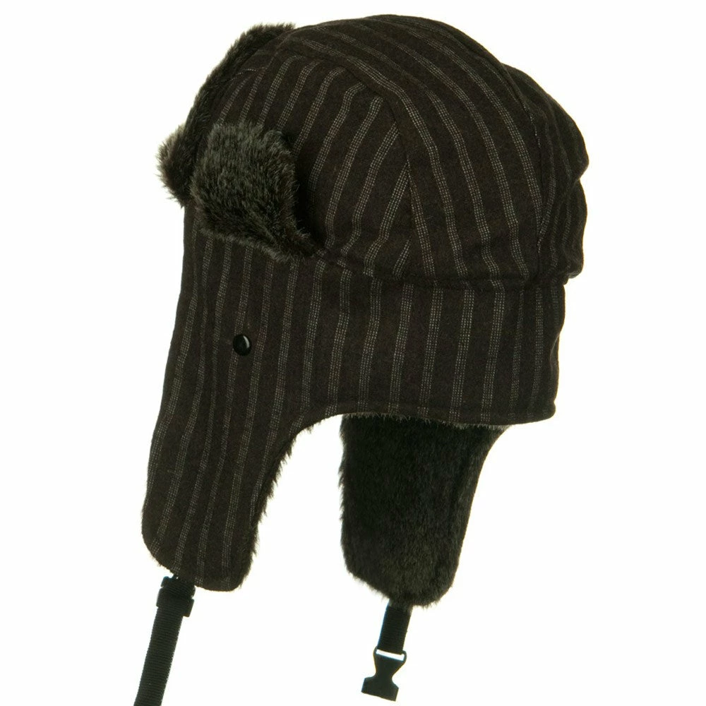 UBI/NYH Blended Polyester Pinstripe Trooper Hat - Image 7