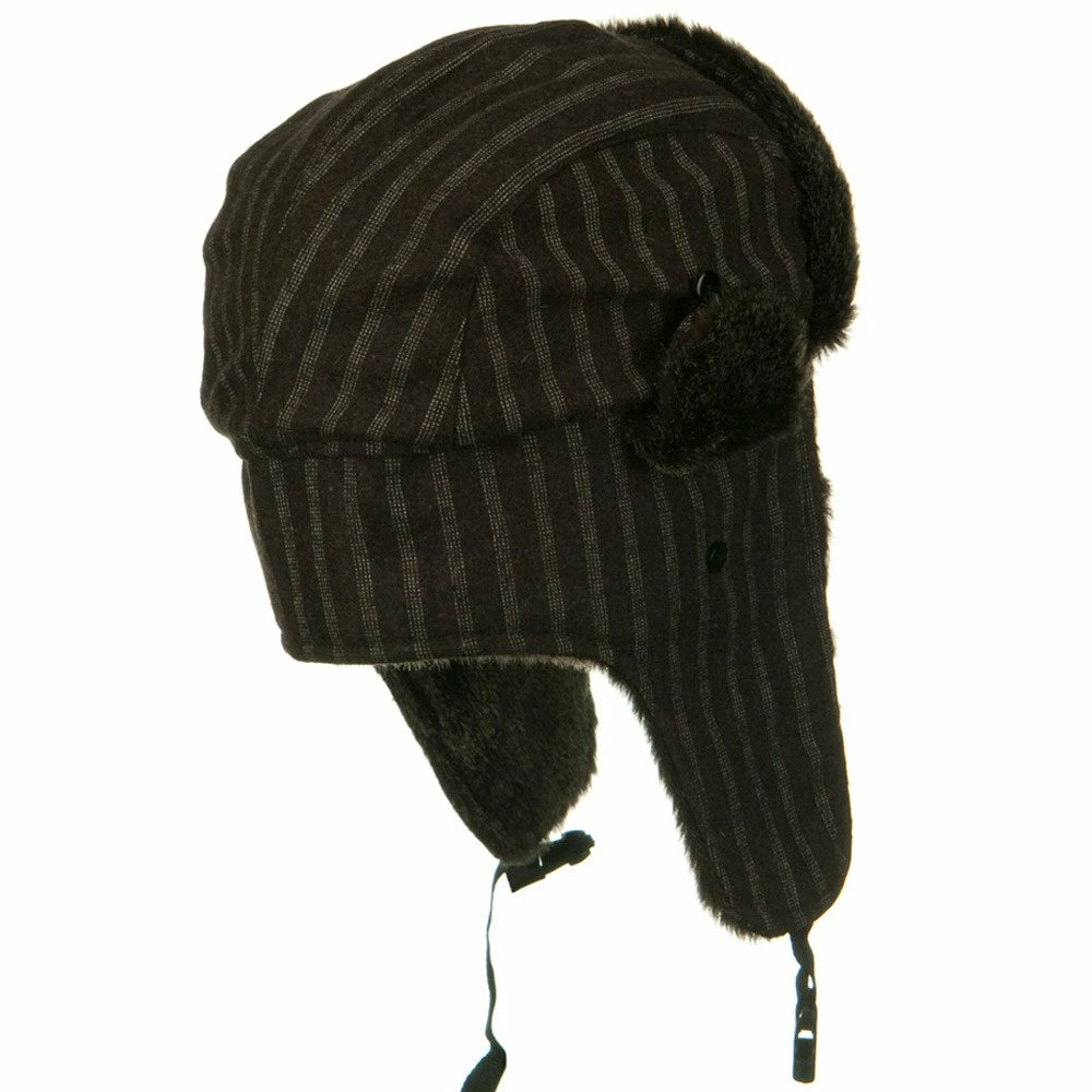 UBI/NYH Blended Polyester Pinstripe Trooper Hat - Image 8