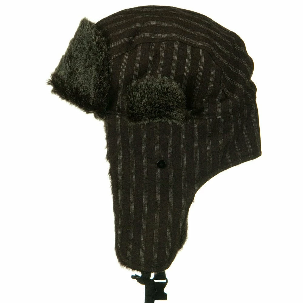 UBI/NYH Blended Polyester Pinstripe Trooper Hat - Image 10