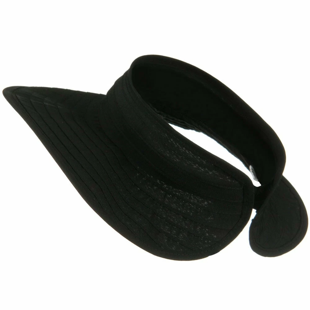 Jeanne Simmons UPF 40+ Ribbon Flower Sewn Braid Roll Up Visor - Image 3