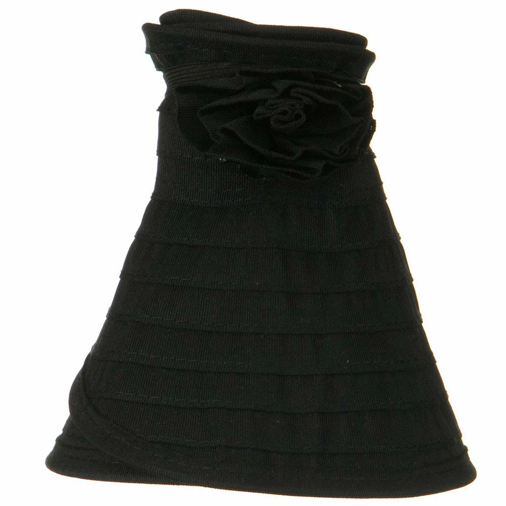 Jeanne Simmons UPF 40+ Ribbon Flower Sewn Braid Roll Up Visor - Image 5