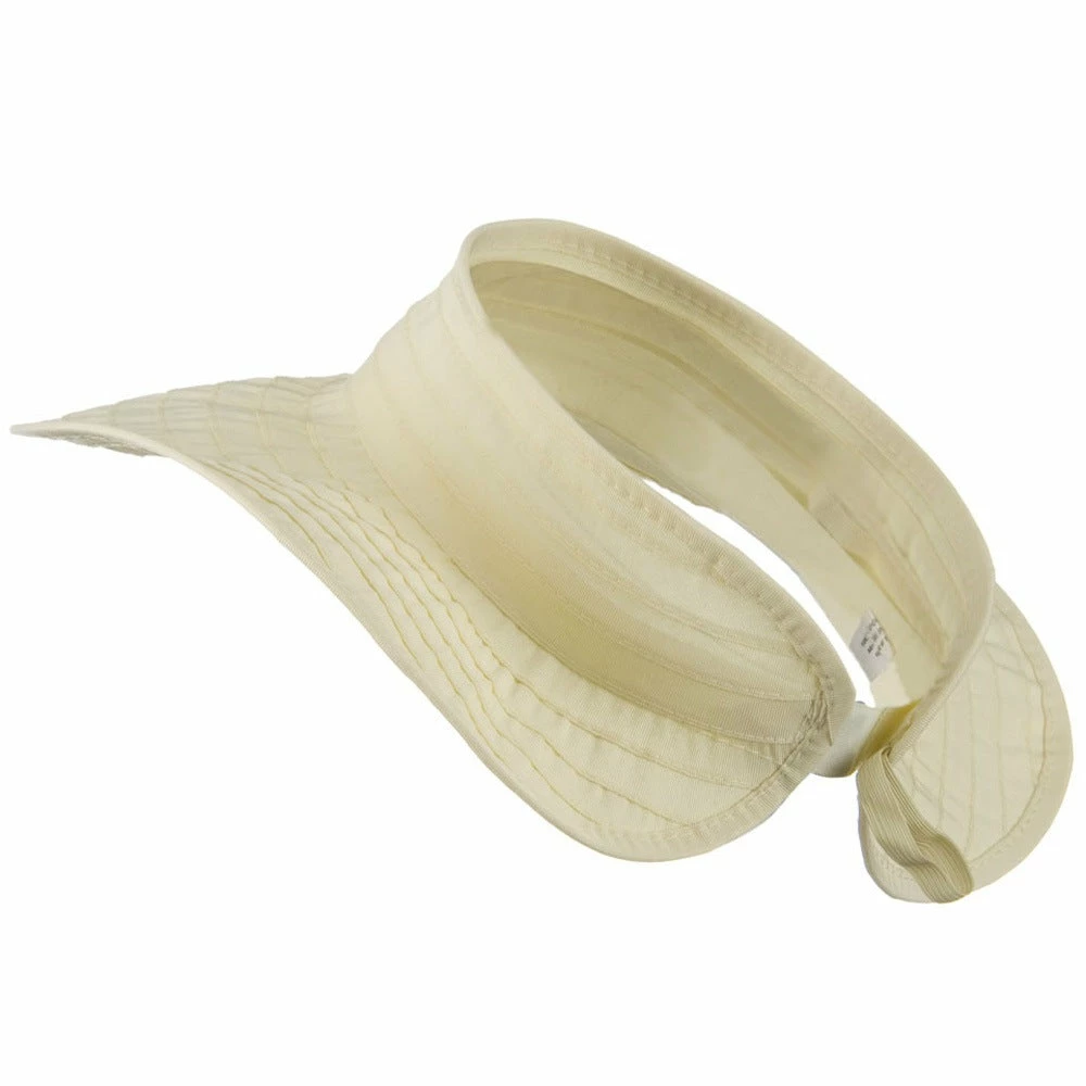 Jeanne Simmons UPF 40+ Ribbon Flower Sewn Braid Roll Up Visor - Image 8