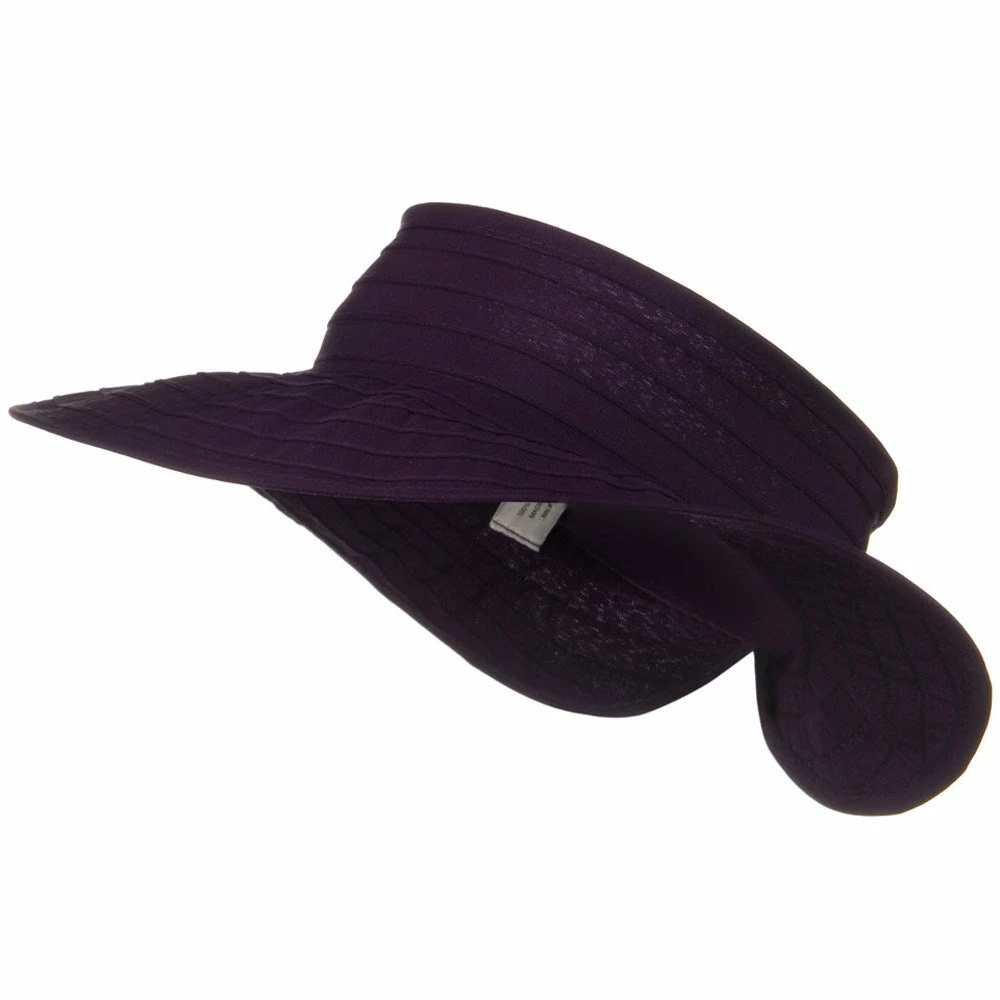 Jeanne Simmons UPF 40+ Ribbon Flower Sewn Braid Roll Up Visor - Image 12