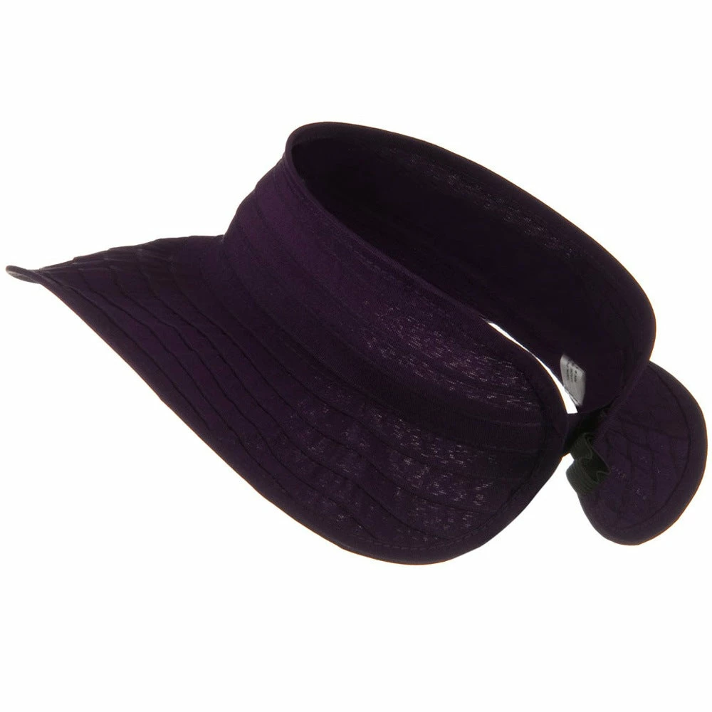 Jeanne Simmons UPF 40+ Ribbon Flower Sewn Braid Roll Up Visor - Image 13