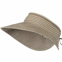Jeanne Simmons UPF 50+ Woman's Rolled Checkered Wide Brim Visor