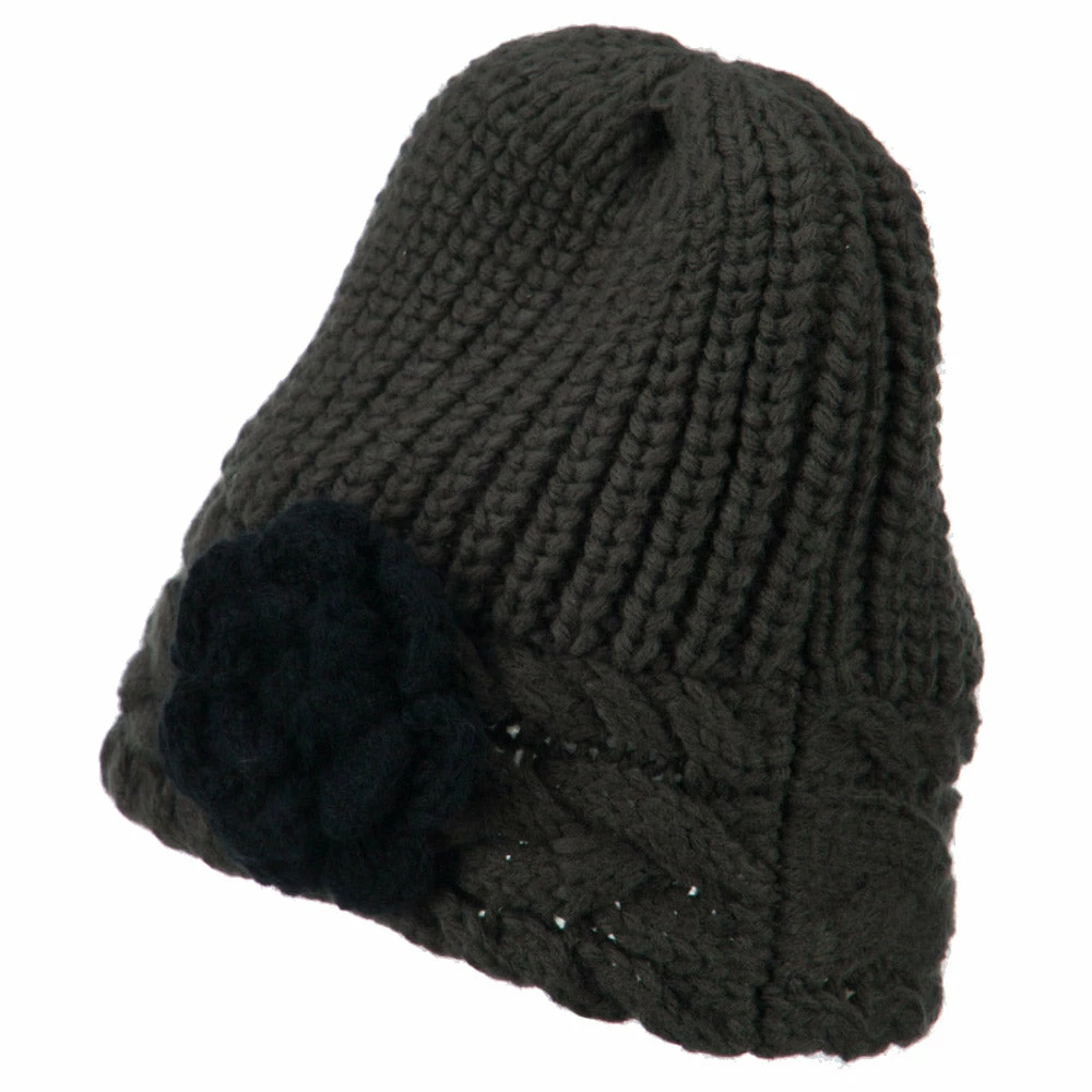 Jeanne Simmons Women's Flower Short Acrylic Beanie - Image 2