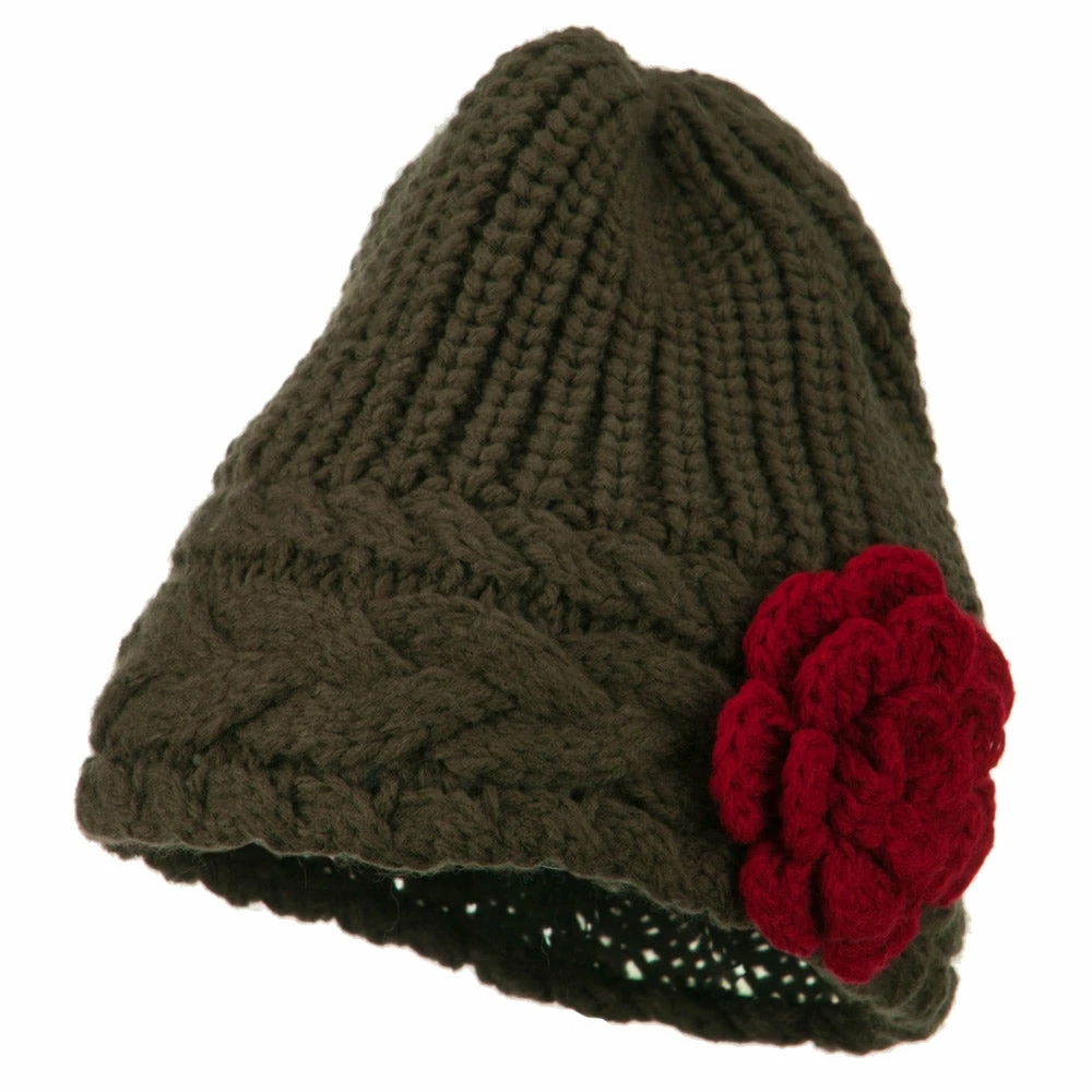 Jeanne Simmons Women's Flower Short Acrylic Beanie - Image 6