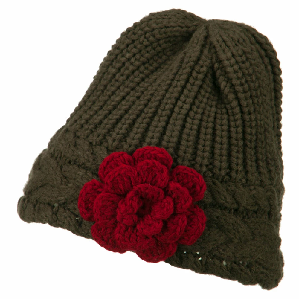 Jeanne Simmons Women's Flower Short Acrylic Beanie - Image 10
